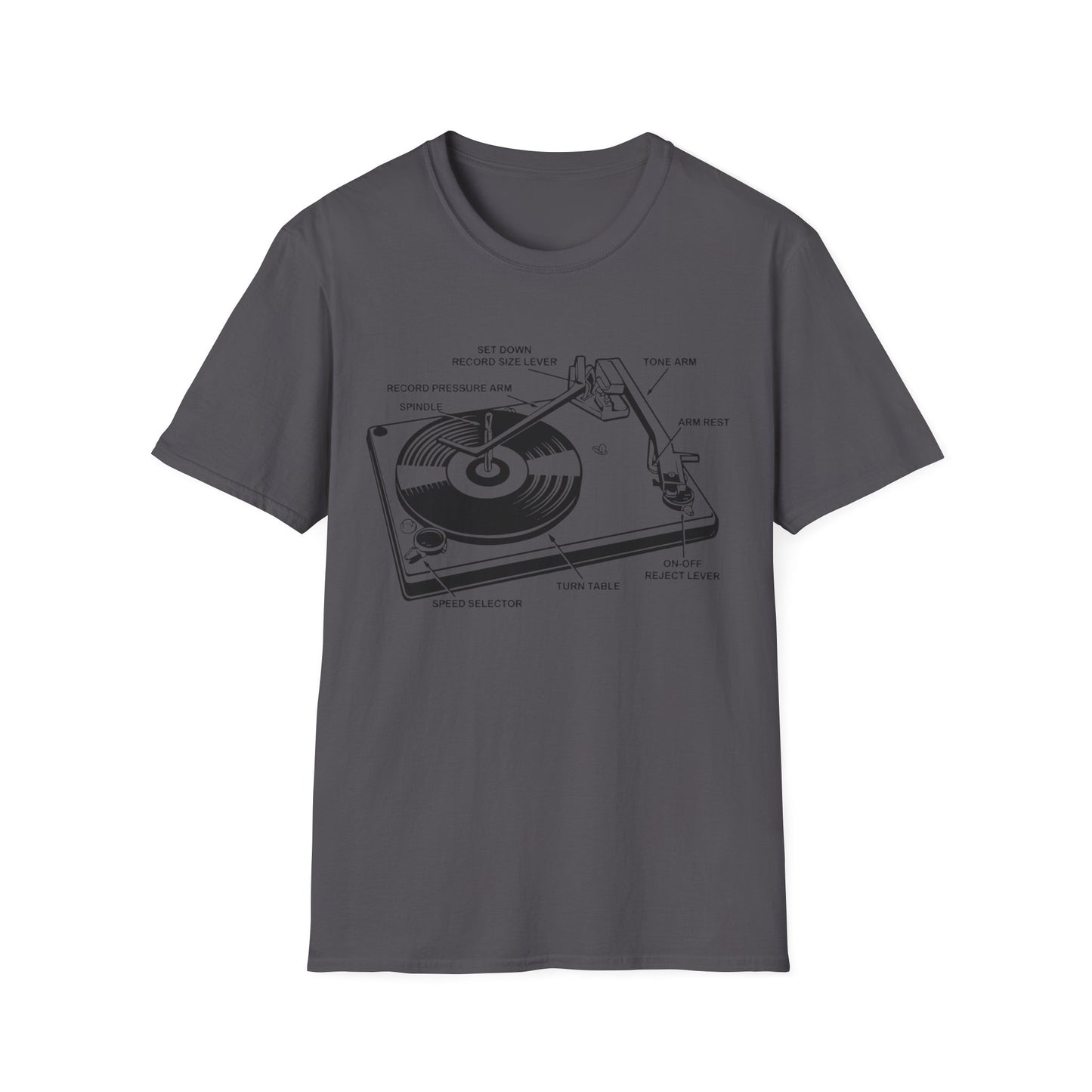 Record Player / Turntable T Shirt Mid Weight | SoulTeesANZ.com