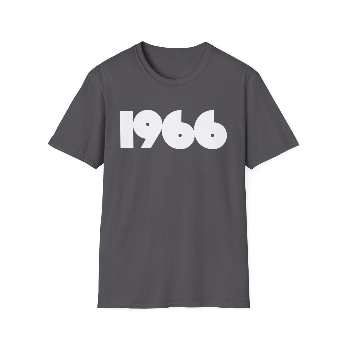 Dark grey t-shirt with "1966" printed in white on the front.