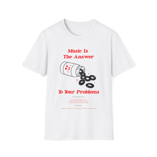 Music Is The Answer T Shirt Mid Weight | SoulTeesANZ.com