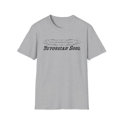 Grey t-shirt with "Talkin' Loud Recordings Presents..." and "Nuyorican Soul" text.