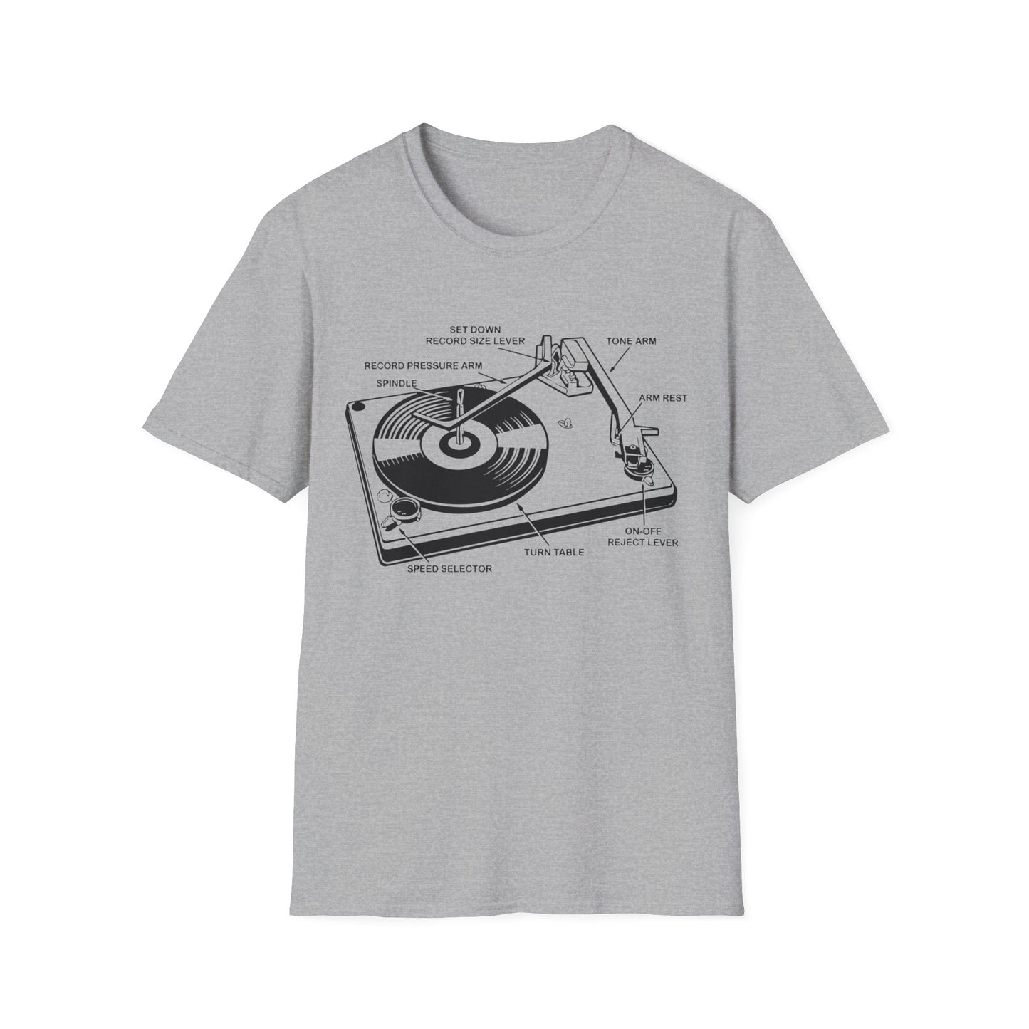 Record Player / Turntable T Shirt Mid Weight | SoulTeesANZ.com