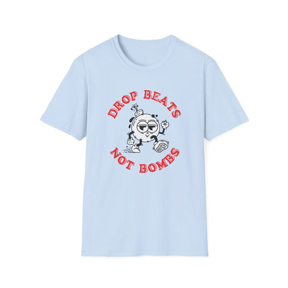 Drop Beats Not Bombs T Shirt | Spring / Summer '25 (soulteesANZ.com)