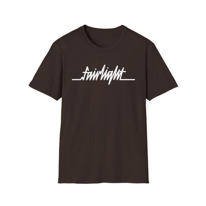 Brown t-shirt with white "Fairlight" text in a stylized font.