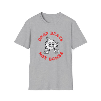 Drop Beats Not Bombs T Shirt | Spring / Summer '25 (soulteesANZ.com)