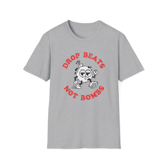 Drop Beats Not Bombs T Shirt | Spring / Summer '25 (soulteesANZ.com)