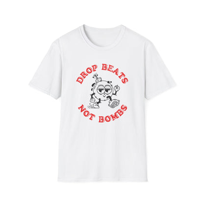 Drop Beats Not Bombs T Shirt | Spring / Summer '25 (soulteesANZ.com)