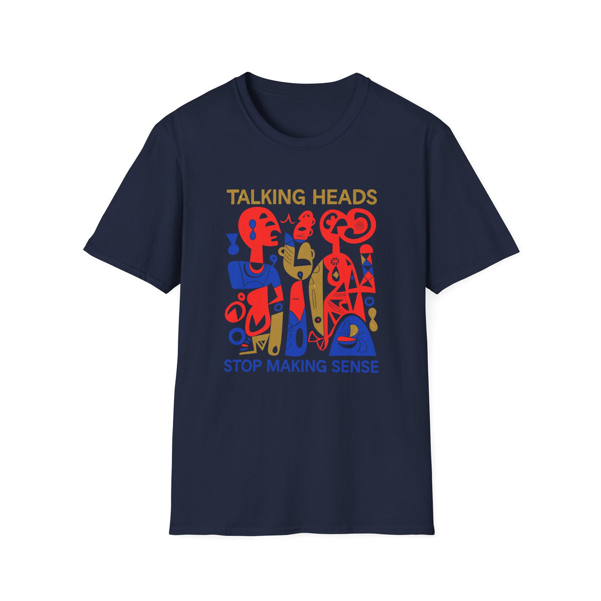 Talking Heads Stop Making Sense t-shirt with abstract art graphic.