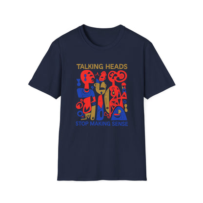 Talking Heads Stop Making Sense t-shirt with abstract art graphic.