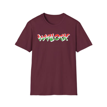 Maroon t-shirt with the word "MARLOK" in stylized red, green, and white lettering.