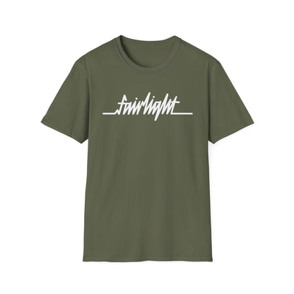Green t-shirt with white "fairlight" text logo.