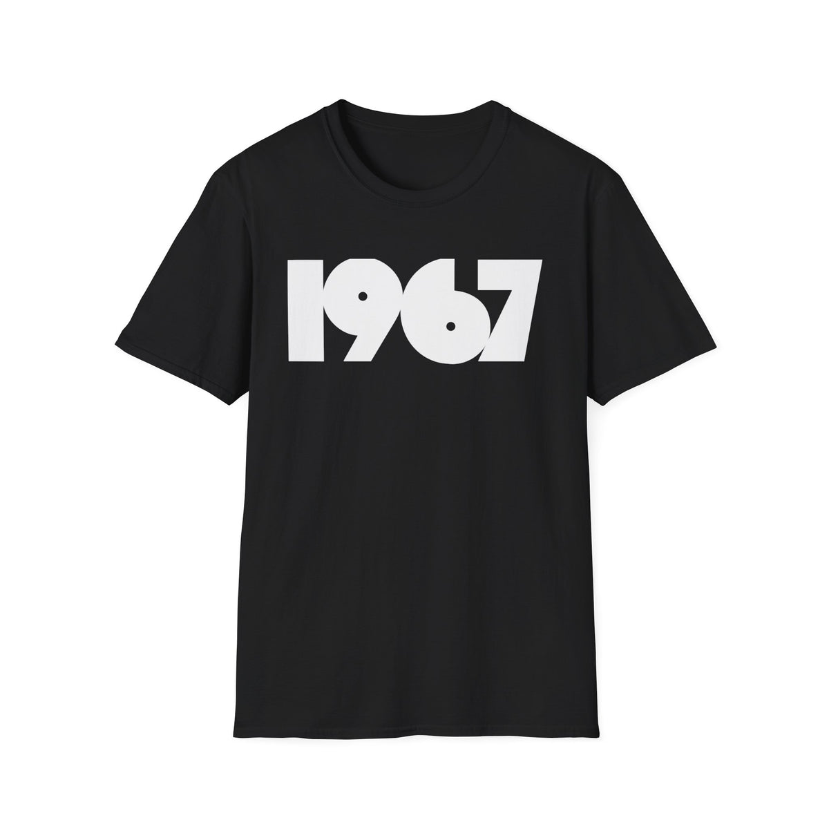 Black t-shirt with large white "1967" graphic on the front.