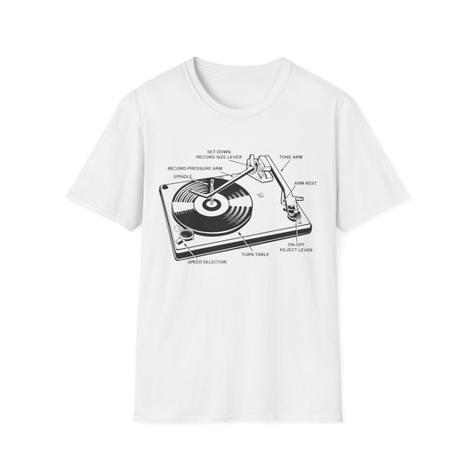 Record Player / Turntable T Shirt Mid Weight | SoulTeesANZ.com