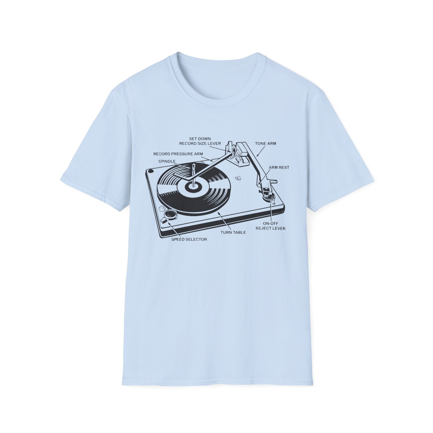 Record Player / Turntable T Shirt Mid Weight | SoulTeesANZ.com