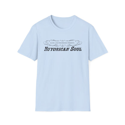 Light blue t-shirt with "Nuyorican Soul" and "Talkin' Loud Recordings Presents" text.