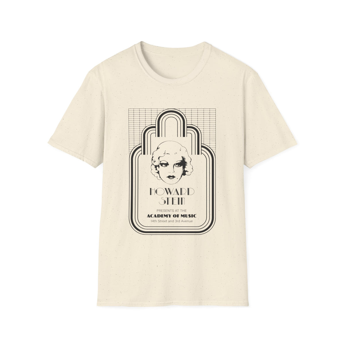 Cream t-shirt with "Howard Stein Presents at the Academy of Music" vintage art.