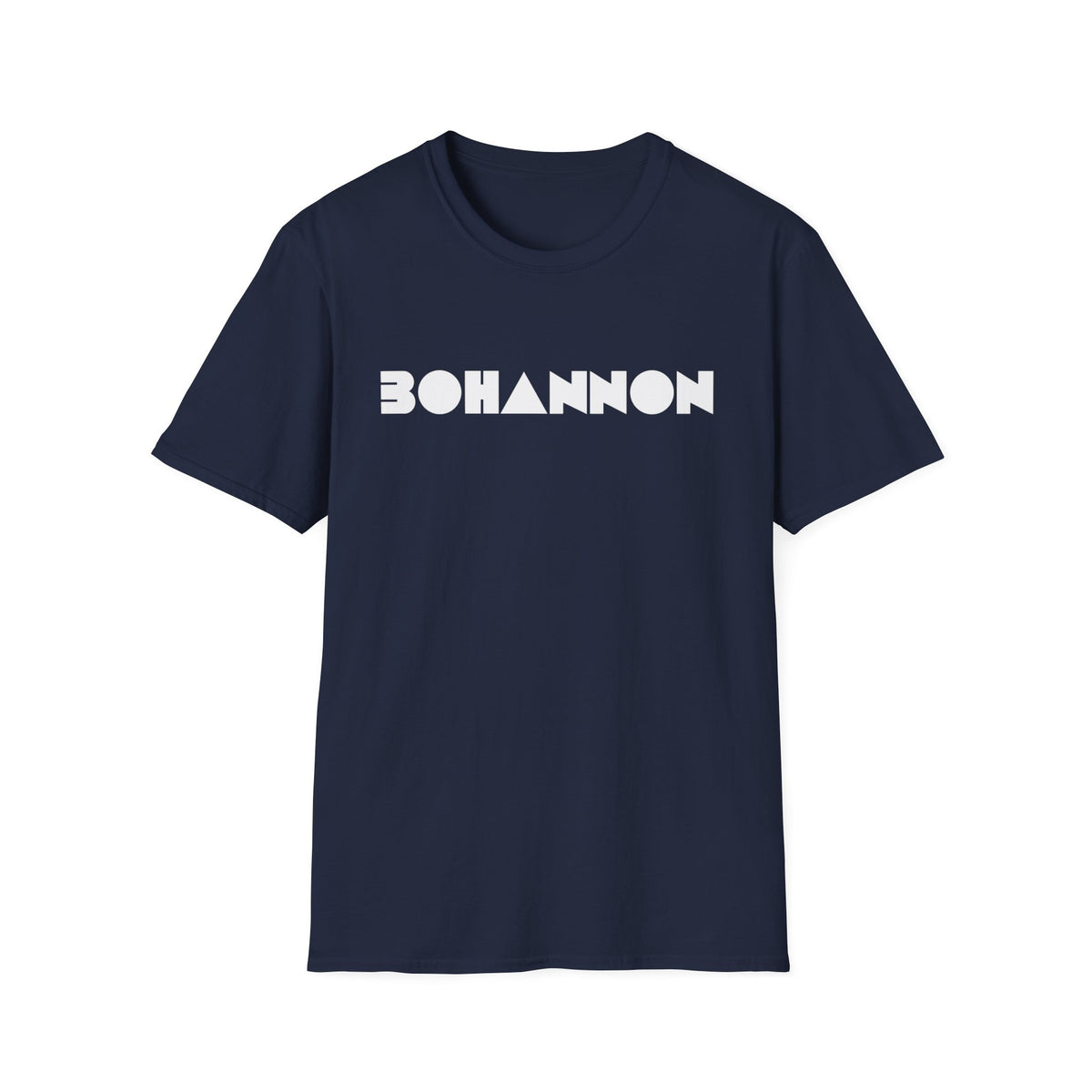 Navy t-shirt with white "BOHANNON" text logo.