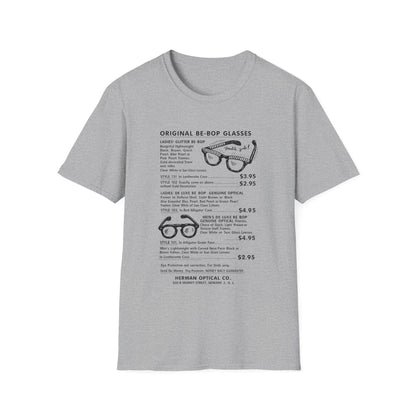 Original Be-Bop Glasses catalog with style descriptions and prices.