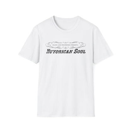 White t-shirt with "Talkin' Loud Recordings Presents... Nuyorican Soul" graphic.