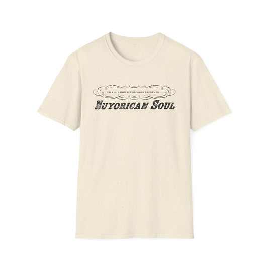 Cream t-shirt with "Talkin' Loud Recordings Presents..." and "Nuyorican Soul" text.